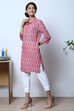 Red Cotton Short Yarndyed Kurti image number 0