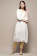 Off White Rayon Straight Kurta Pant 2 Piece Set image number 0