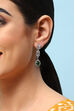 Green Brass Earrings image number 1