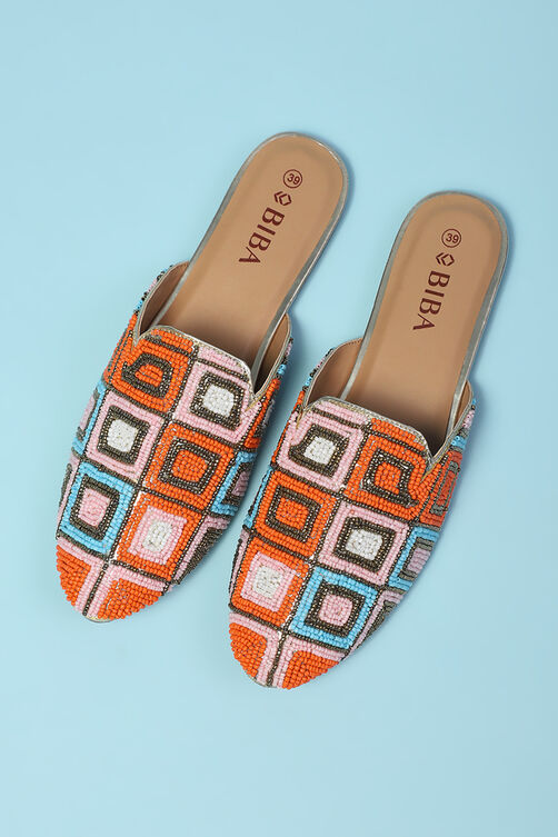 Multicolor Pu Mules image number 2