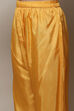 Mustard Linen Blend Digital Print Unstitched Suit Set image number 3