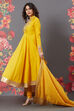 Rohit Bal Yellow Cotton Silk Anarkali image number 4