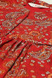 Red Rayon Flared Printed Kurti image number 1