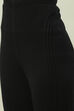 Black Acrylic Woollen Pants image number 1