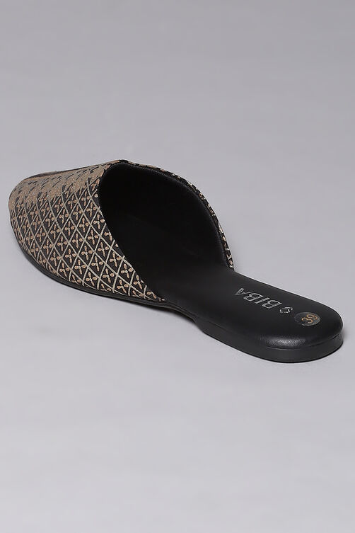 Black Fabric Formal Mules image number 3