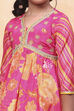 Pink Polyester Blend Gathered Suit Set image number 1