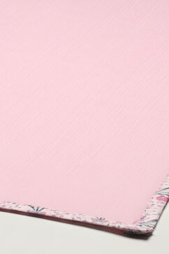 Light Pink Art Silk Straight Kurta Pant Suit Set image number 3