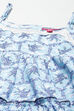 Blue Cotton Flared Straight Kurta Palazzo Suit Set image number 1