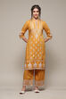 Mustard LIVA Straight Solid 2 Piece Set image number 6