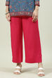 Fuschia Rayon Solid Palazzo image number 0