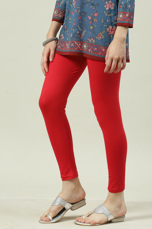 BRATS N BEAUTY®-Women/Ladies/Girl Slimfit Cotton Printed Legging Red Color