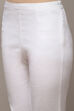 White Viscose Lycra Solid Pant image number 5