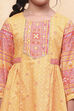 Yellow Cotton Gathered Suit Set image number 1