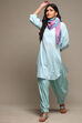 Pink Rayon Straight Kurta Cross Yoke Salwar Suit Set image number 0