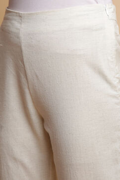 Berry Cotton Blend Straight Kurta Pants Suit Set image number 2