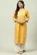 Mustard Cotton Straight Kurta image number 0