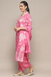 Pink Rayon Straight Suit Set image number 4