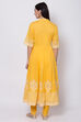 Yellow Straight Kurta Churidar Suit Set image number 4