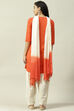 Orange Rayon Straight Kurta Slim Pant Suit Set image number 4