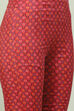 Cherry Printed Cotton Straight Kurta Slim Pants Suit Set image number 2