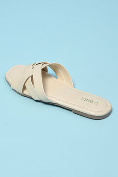 Off-White Pu Slip-Ons image number 5