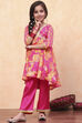 Pink Polyester Blend Gathered Suit Set image number 6