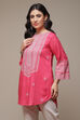 Pink LIVA Printed Kurti image number 3