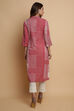 Berry Cotton Blend Straight Kurta Pants Suit Set image number 4