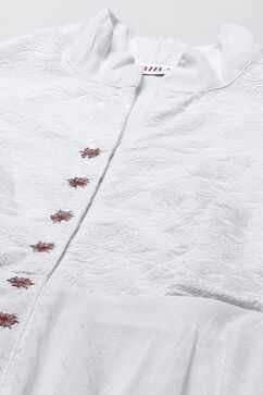 Coral Cotton Asymmetric Solid Kurta Churidar Suit Set image number 1