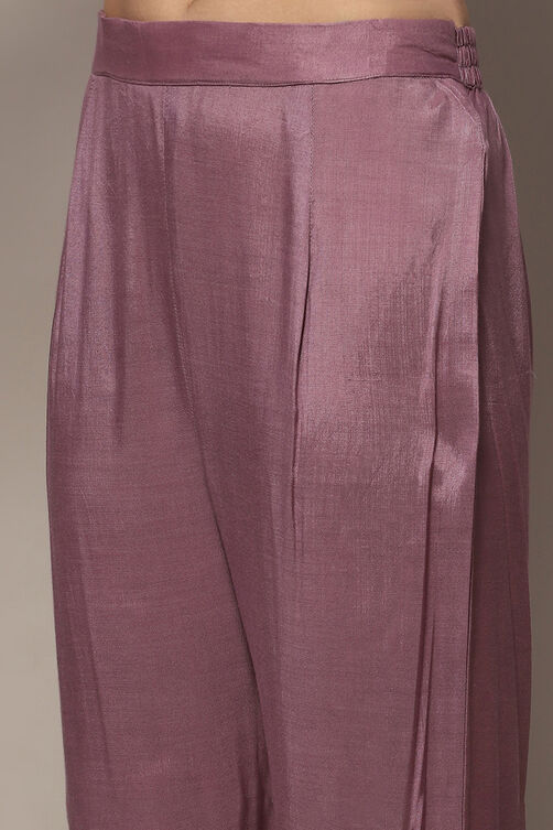 Lavender Muslin Unstitched Suit set image number 3