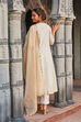 Off-white Yard-dyed A-Line & Palazzo Suit Set image number 4