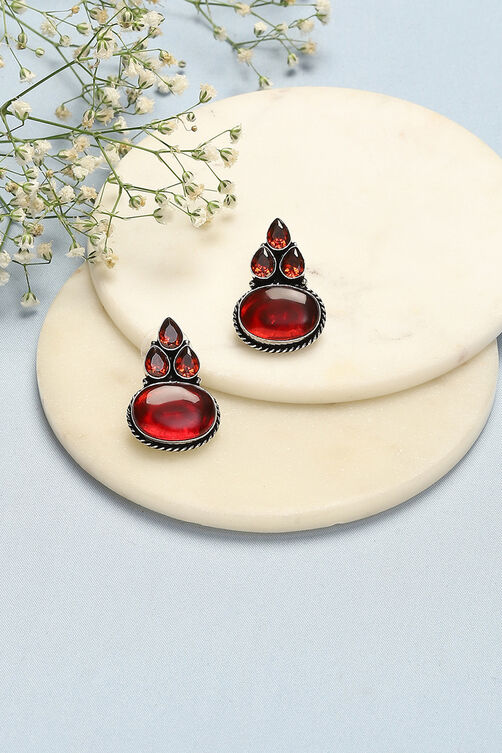 Red Brass Earrings image number 0