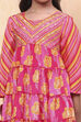 Pink Polyester Blend Tiered Suit Set image number 1