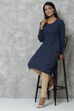 Blue Straight Acrylic Kurta image number 3