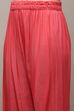 Pink Linen Blend Digital Print Unstitched Suit Set image number 3