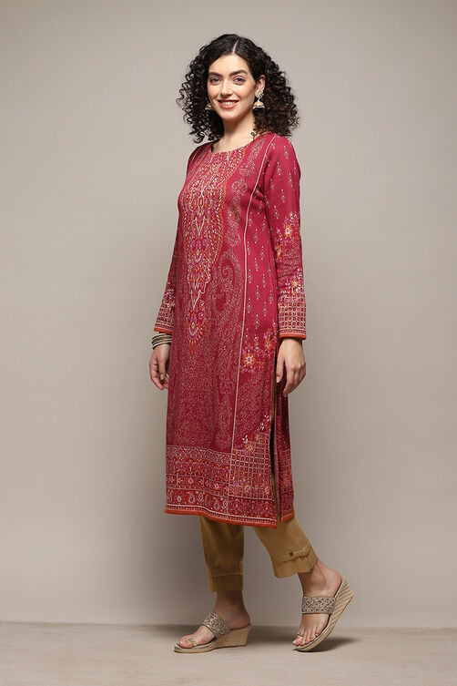 Buy Berry Poly Cotton Straight Yarndyed Kurta (Top) for INR2599.00 ...