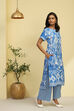 Moss Green Printed Straight Kurta Set image number 4