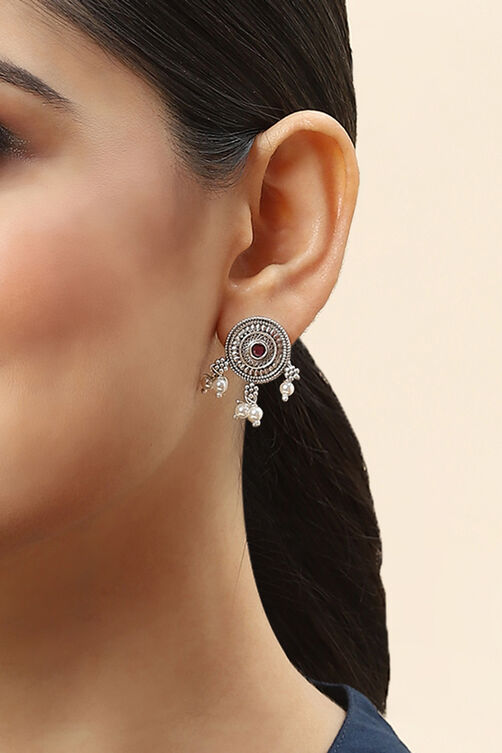 Pink 925 Sterling Silver Earrings image number 1