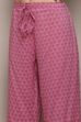 Pink Cotton Blend Straight Kurta Palazzo Suit Set image number 2
