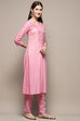 Light Pink Rayon Straight Kurta Pant 2 Piece Set image number 5