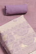 Purple Chanderi Handloom Unstitched Suit Set image number 1