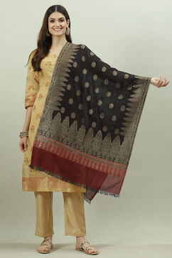 Black Acrylic Yarndyed Dupatta image number 2