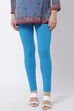 Deep Turquoise Cotton Lycra Anklets image number 0