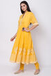 Yellow Straight Kurta Churidar Suit Set image number 2