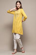 Black Daffodil Straight Yarndyed Kurta image number 0