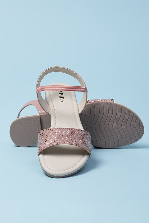 Pink PU Sandals image number 3