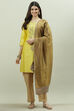 Gold Acrylic Yarndyed Dupatta image number 2