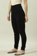 Black Acrylic Woollen Pants image number 2