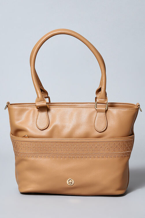 Tan Pu Leather Tote Bag image number 1