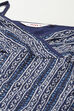 Indigo Cotton Straight Printed Kurta Sharara Suit Set image number 1